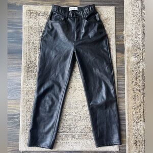 Abercrombie pleather high rise